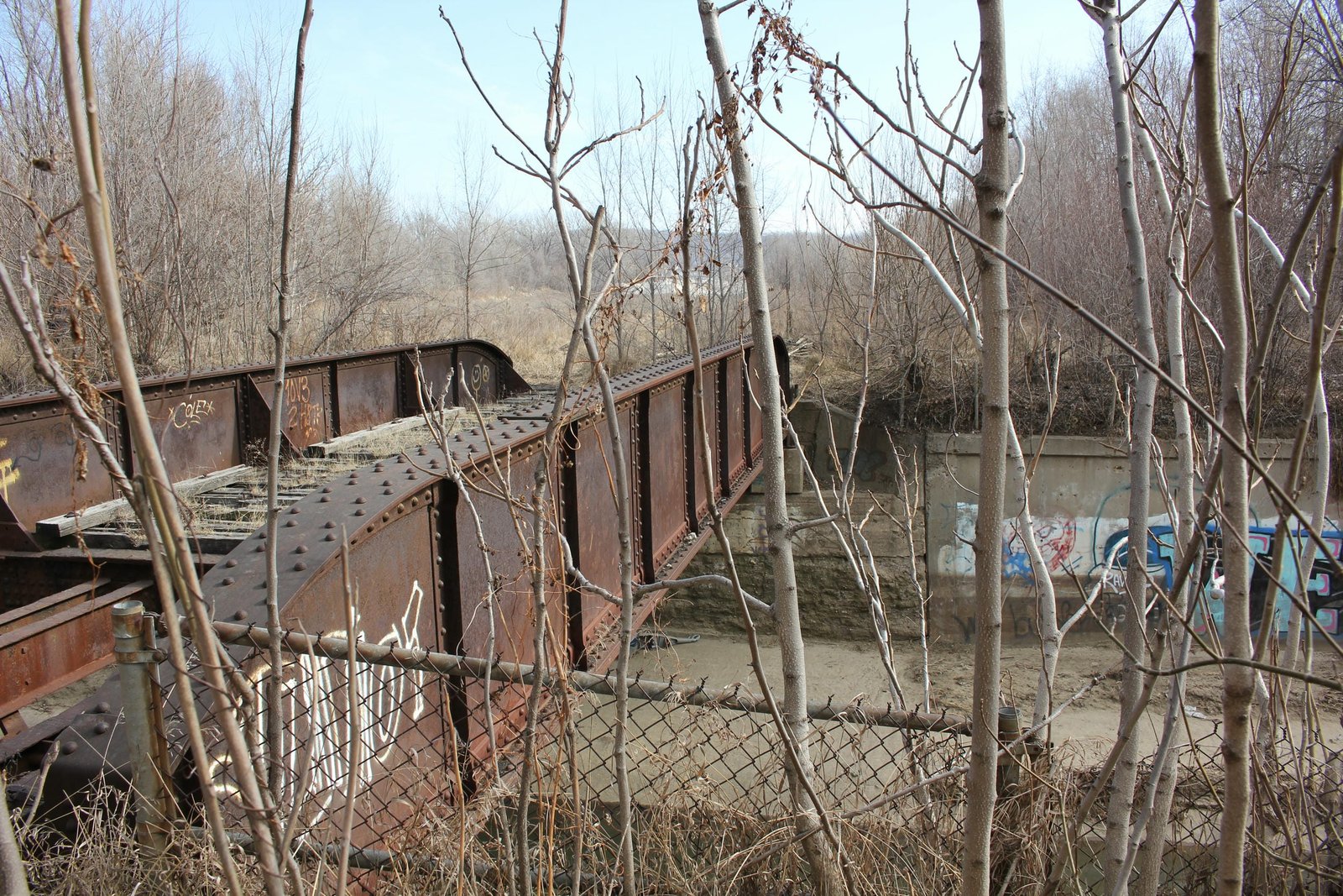 Looking east